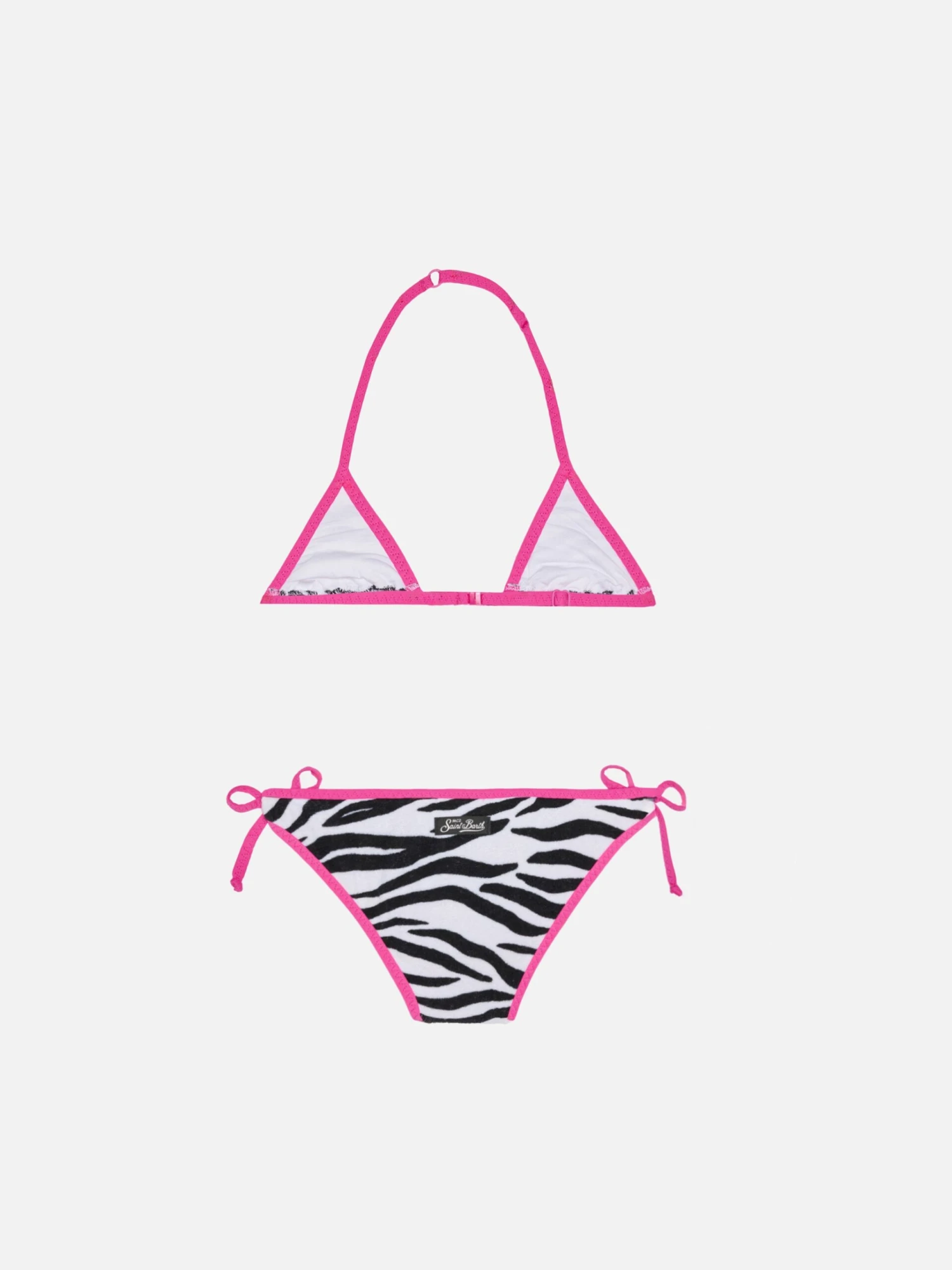 MC2 Saint Barth Girl Triangle Bikini With Zebra Print 4 MC2 Saint Barth Girl Triangle Bikini With Zebra Print - Image 2