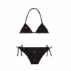MC2 Saint Barth Triangle Bikini Holly String With Milan Print | AC MILAN SPECIAL EDITION -MC2 Saint Barth Shop UID HOL000207275H GIRL BIKINI BLACK FOOTBALLTEAM MILAN 1