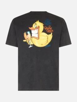 MC2 Saint Barth Man Vintage Cotton T-shirt Jack With Ducky Cryptopuppets Print | CRYPTOPUPPETS SPECIAL EDITION -MC2 Saint Barth Shop UID JACK00100785F MAN T SHIRT BLACK 2