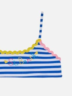 MC2 Saint Barth Girl Bralette Bikini With Navy Blue Striped -MC2 Saint Barth Shop UID JAI000101109B GIRL BIKINI BLUE 0 0 3