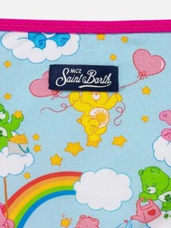 MC2 Saint Barth Girl Bralette Bikini With Bears And Rainbows | CARE BEARS SPECIAL EDITION -MC2 Saint Barth Shop UID JAI000200405D GIRL BIKINI BLUE FUNNYPRINTS CAREBEARS ORSETTIDELCUORE 03