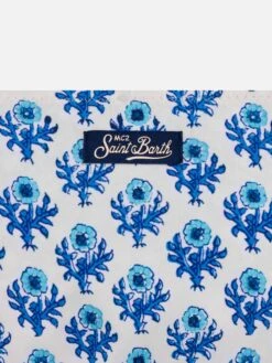 MC2 Saint Barth Jaiden Double Face Bralette Bikini With Flower Print -MC2 Saint Barth Shop UID JAI000403892H GIRL BIKINI SKY 03