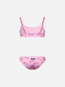 MC2 Saint Barth Girl Pink Bralette Bikini Jaiden With Barbie Logo Print| BARBIE SPECIAL EDITION -MC2 Saint Barth Shop UID JAI000503293F KIDS BIKINI PINK 20240530102434 2