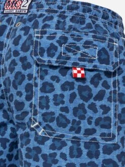 MC2 Saint Barth Jean Mid-length Swim Shorts With Animalier Print -MC2 Saint Barth Shop UID JEA000101235H BOY SWIMSHORT BLUE 20250226181708 03