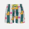 MC2 Saint Barth Boy Mid-length Jean Swim-shorts With Big Babol Print | BIG BABOL SPECIAL EDITION -MC2 Saint Barth Shop UID JEA000102483F BOY SWIMSHORT GREEN BIG BABOL 01