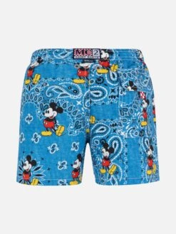 MC2 Saint Barth Jean Mid-length Swim Shorts With Mickey Mouse Print | DISNEY® SPECIAL EDITION -MC2 Saint Barth Shop UID JEA000103013H BOY SWIMSHORT SKY DISNEY 02