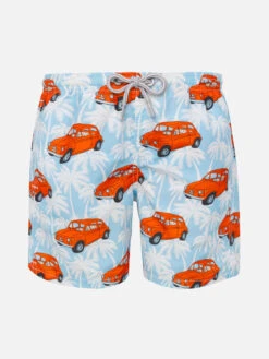 Boy Swim Shorts With Fiat 500 Car Print | FIATĀ© Special Edition