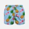 Boy Swim Shorts With Pineapple Print -MC2 Saint Barth Shop UID JEA0001DRPNL6 boy swimshort drink pineapple jean retro 01
