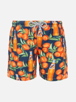 Oranges Print Boy's Swimshorts
