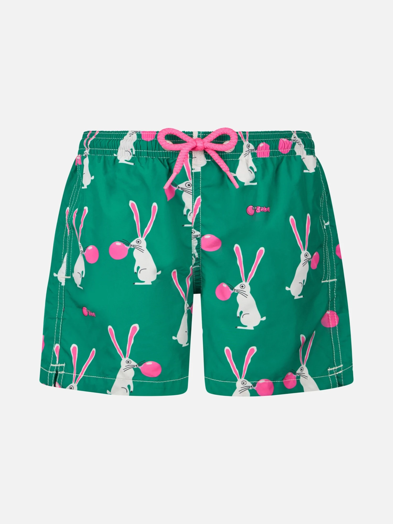 MC2 Saint Barth Boy Lightweight Fabric Swimshorts With Big Babol Rabbit Print | BIG BABOL SPECIAL EDITION 3 MC2 Saint Barth Boy Lightweight Fabric Swimshorts With Big Babol Rabbit Print | BIG BABOL SPECIAL EDITION