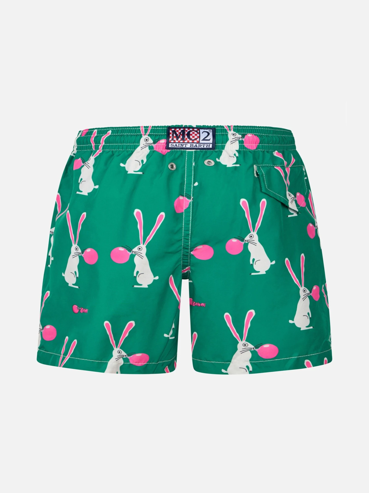MC2 Saint Barth Boy Lightweight Fabric Swimshorts With Big Babol Rabbit Print | BIG BABOL SPECIAL EDITION 4 MC2 Saint Barth Boy Lightweight Fabric Swimshorts With Big Babol Rabbit Print | BIG BABOL SPECIAL EDITION - Image 2