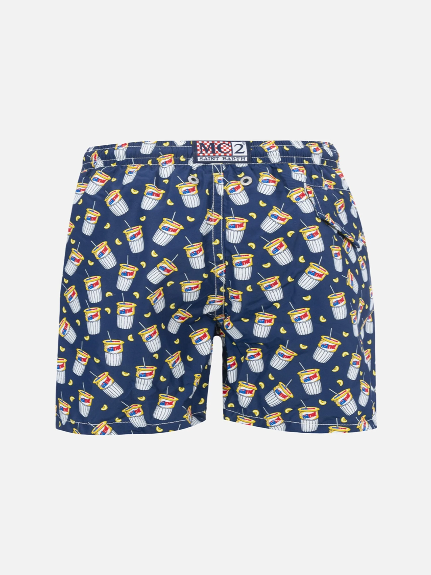 MC2 Saint Barth Boy Lightweight Fabric Swimshorts With Estathè Print | ESTATHE' SPECIAL EDITION 4 MC2 Saint Barth Boy Lightweight Fabric Swimshorts With Estathè Print | ESTATHE' SPECIAL EDITION - Image 2