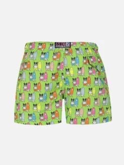 MC2 Saint Barth Boy Lightweight Fabric Swim-shorts Jean Lighting With Surfer Dogs Print -MC2 Saint Barth Shop UID JEA000402770F BOY SWIMSHORT GREEN 02