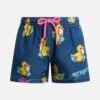 MC2 Saint Barth Boy Lightweight Fabric Swim-shorts Jean Lighting With Crypto Ducky Print | CRYPTOPUPPETS SPECIAL EDITION -MC2 Saint Barth Shop UID JEA000403152F BOY SWIMSHORT BLUE 1