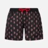 MC2 Saint Barth Boy Lightweight Fabric Swimshorts With Milan Print | AC MILAN SPECIAL EDITION