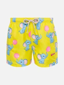 MC2 Saint Barth Jean Lighting Lightweight Fabric Swim Shorts With Big Babol Elephant Print | BIG BABOL SPECIAL EDITION