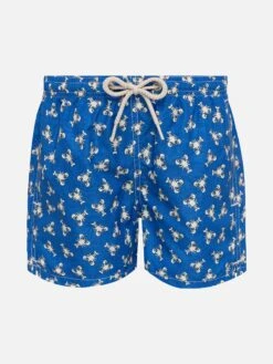 MC2 Saint Barth Jean Lighting Lightweight Fabric Swim Shorts With Lobster Print