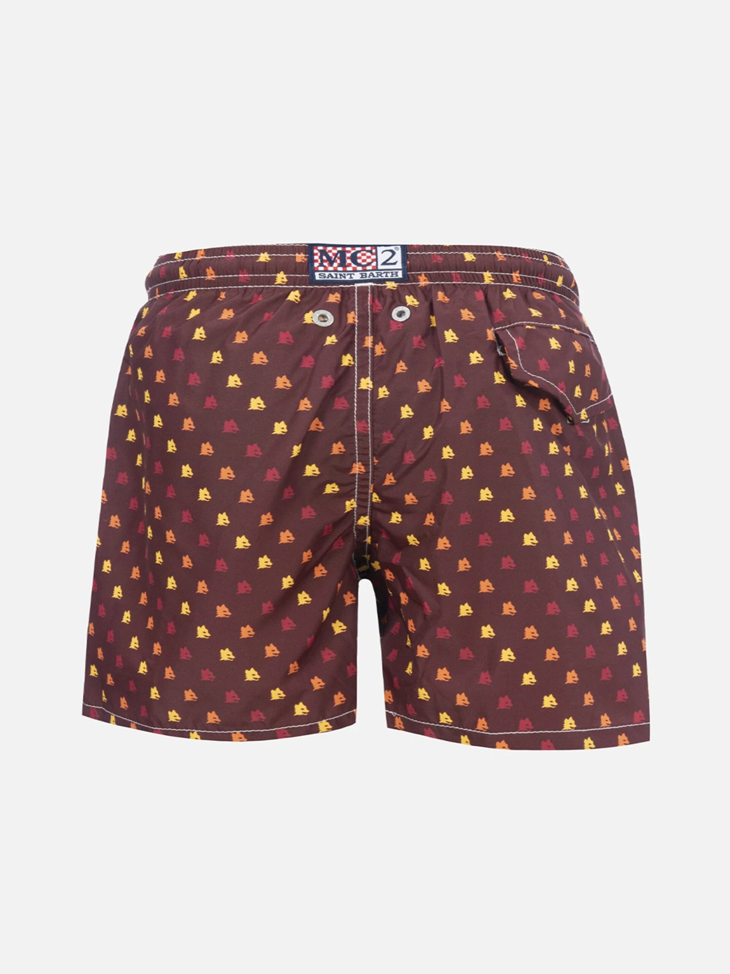 MC2 Saint Barth Boy Swim Shorts With AS Roma Print | AS ROMA SPECIAL EDITION 4 MC2 Saint Barth Boy Swim Shorts With AS Roma Print | AS ROMA SPECIAL EDITION - Image 2