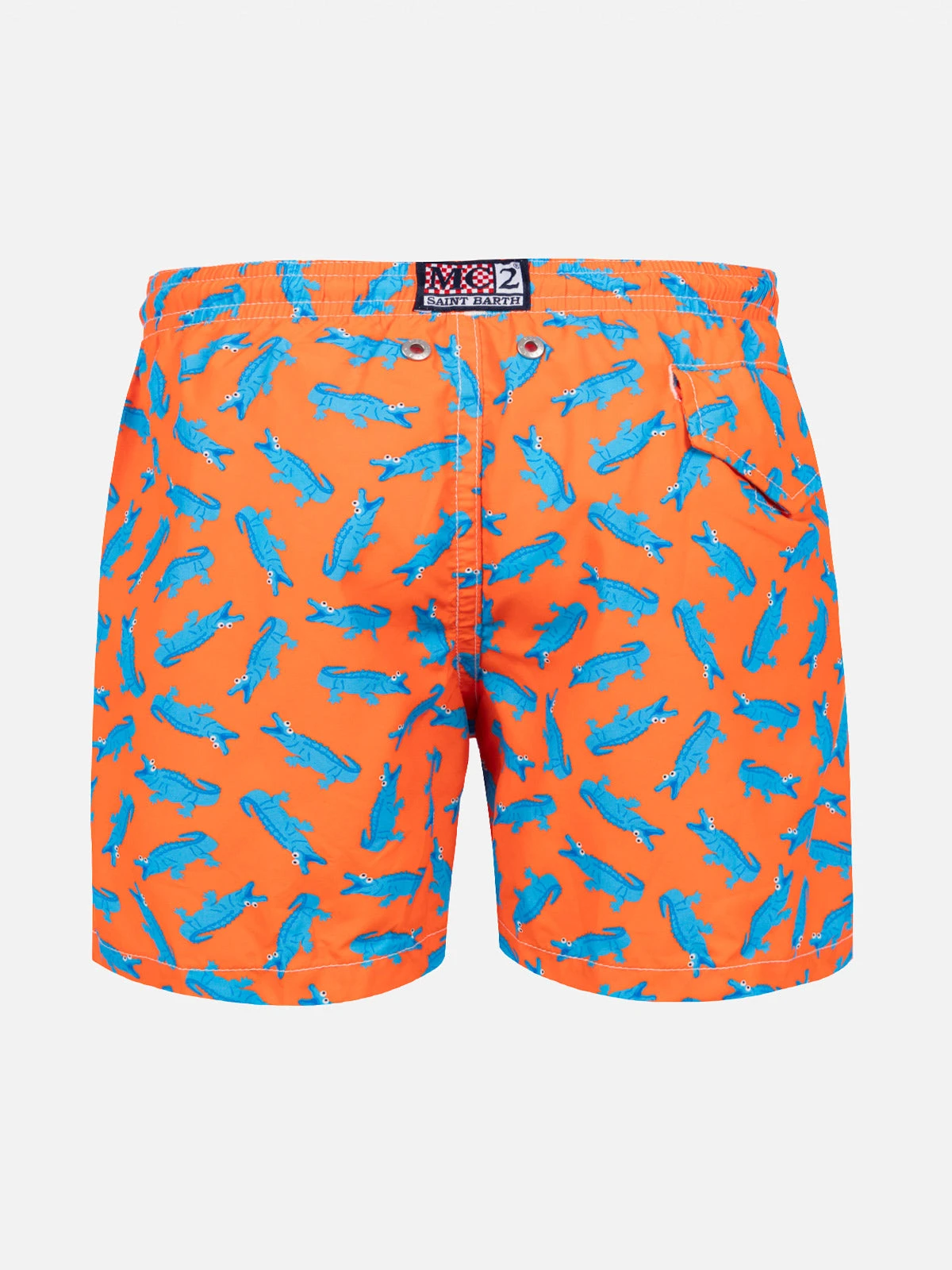 Micro Crocodilesprint Boy's Orangeswimshorts 4 Micro Crocodilesprint Boy's Orangeswimshorts - Image 2