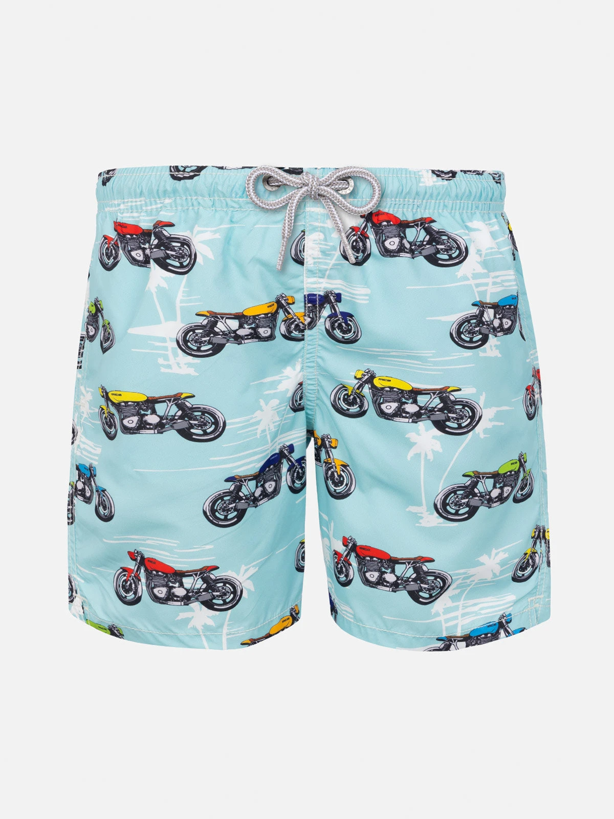 MC2 Saint Barth Boy Light Fabric Swim Shorts With Motorbike Print 3 MC2 Saint Barth Boy Light Fabric Swim Shorts With Motorbike Print