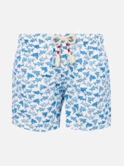 MC2 Saint Barth Boy Swim Shorts With Sharks Print