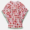 MC2 Saint Barth Girl Ruffled Cotton Caftan With Strawberry Print