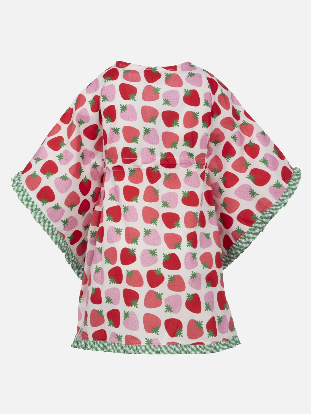 MC2 Saint Barth Girl Ruffled Cotton Caftan With Strawberry Print 5 MC2 Saint Barth Girl Ruffled Cotton Caftan With Strawberry Print - Image 3