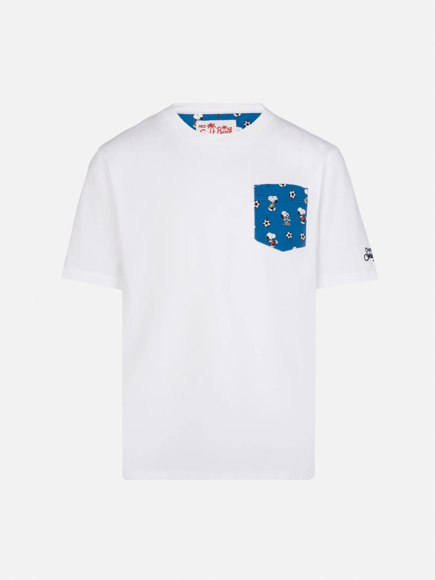 MC2 Saint Barth Kea Cotton T-shirt With Snoopy Printed Pocket | SNOOPY PEANUTS® SPECIAL EDTION 3 MC2 Saint Barth Kea Cotton T-shirt With Snoopy Printed Pocket | SNOOPY PEANUTS® SPECIAL EDTION