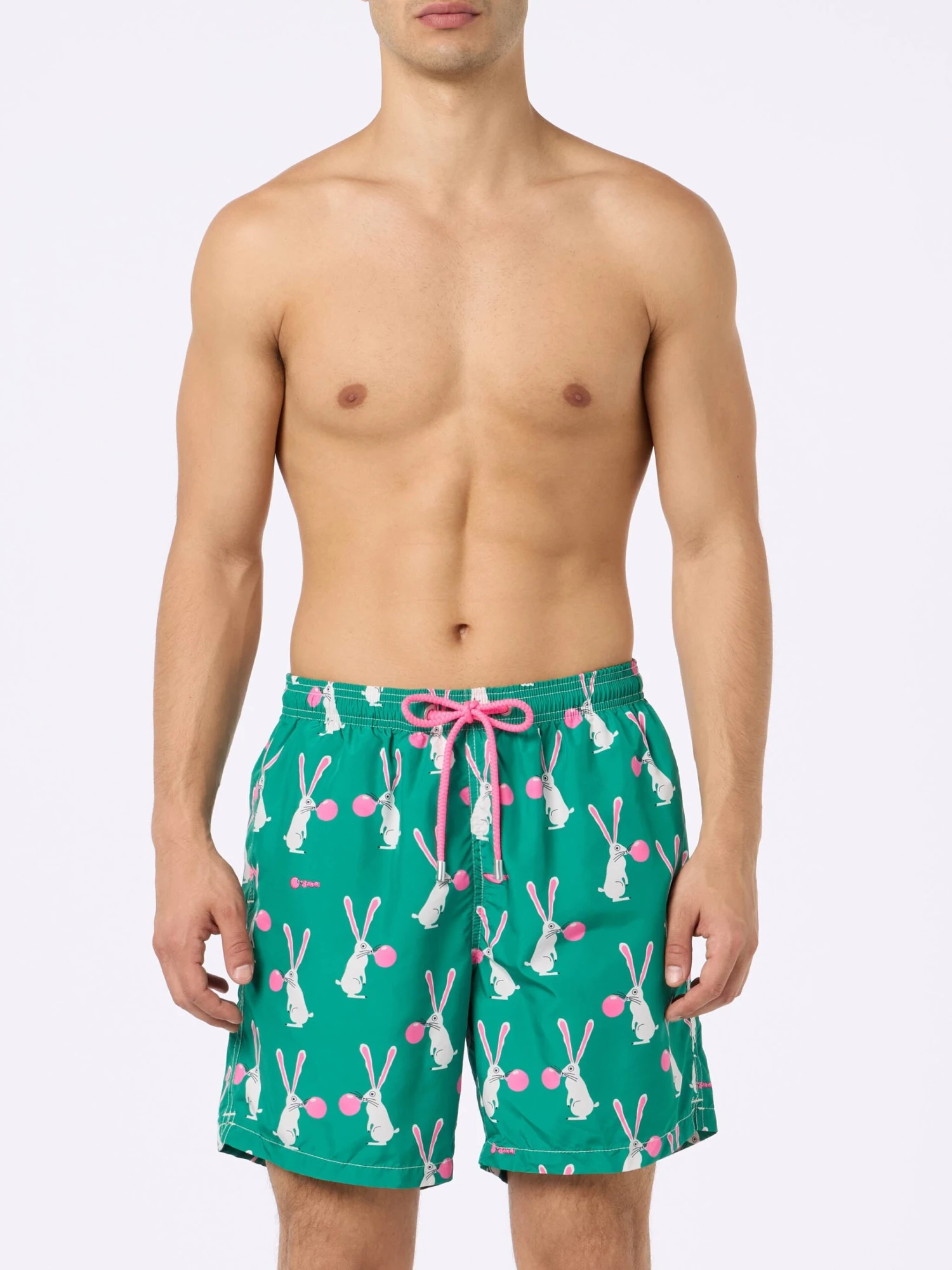 MC2 Saint Barth Man Lightweight Fabric Swimshorts Lighting With Big Babol Rabbits Print | BIG BABOL SPECIAL EDITION 5 MC2 Saint Barth Man Lightweight Fabric Swimshorts Lighting With Big Babol Rabbits Print | BIG BABOL SPECIAL EDITION - Image 3