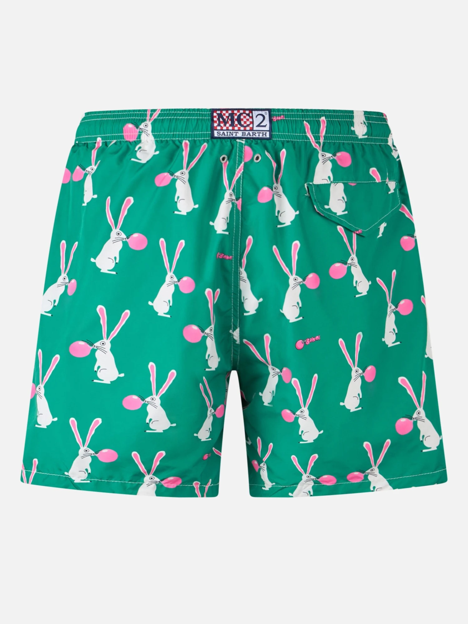 MC2 Saint Barth Man Lightweight Fabric Swimshorts Lighting With Big Babol Rabbits Print | BIG BABOL SPECIAL EDITION 4 MC2 Saint Barth Man Lightweight Fabric Swimshorts Lighting With Big Babol Rabbits Print | BIG BABOL SPECIAL EDITION - Image 2