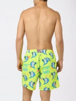 MC2 Saint Barth Man Lightweight Fabric Swim-shorts Lighting With Cryptopuppets Print | CRYPTOPUPPETS SPECIAL EDITION -MC2 Saint Barth Shop UID LIG000100997F MAN SWIMSHORT FLUO 20240707123510 2