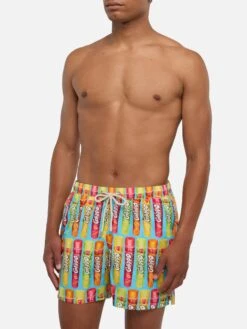 MC2 Saint Barth Man Swim Shorts With Calippo Print| Algida® Special Edition -MC2 Saint Barth Shop UID LIG000102727B MAN SWIMSHORT BLUE MC2 ALGIDA 20250704170012 1