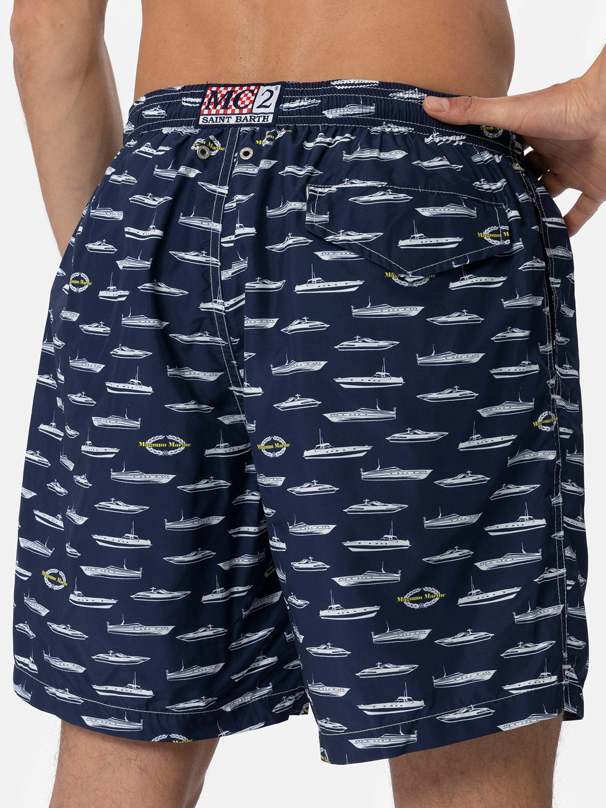 MC2 Saint Barth Man Light Fabric Swim Shorts With Magnum Marine Print | MAGNUM MARINE SPECIAL EDITION 7 MC2 Saint Barth Man Light Fabric Swim Shorts With Magnum Marine Print | MAGNUM MARINE SPECIAL EDITION - Image 5