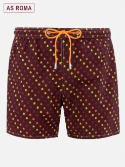 MC2 Saint Barth Lightweight Fabric Swim-shorts Lighting With Roma Print | AS ROMA SPECIAL EDITION
