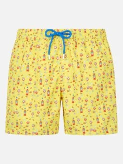 MC2 Saint Barth Man Lightweight Fabric Swim-shorts Lighting Micro Fantasy With Aperol Spritz Print | APEROL SPECIAL EDITION
