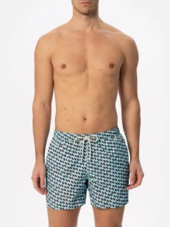 MC2 Saint Barth Man Light Fabric Swim Shorts With Cremino Print | Algida® Special Edition -MC2 Saint Barth Shop UID LIG000303795B MAN SWIMSHORT BLUE ALGIDA 20241118173500 03
