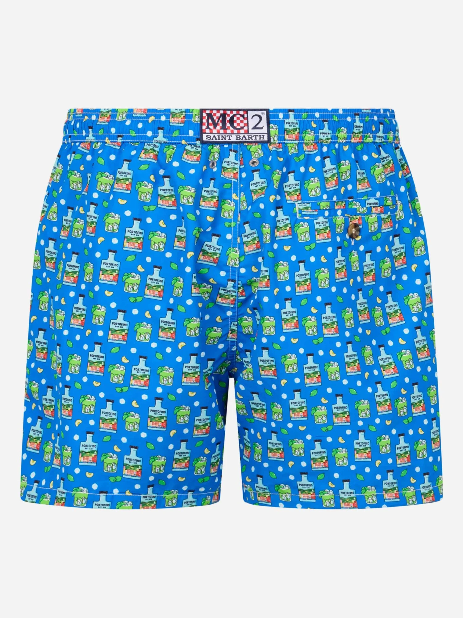 MC2 Saint Barth Man Lightweight Fabric Swim-shorts Lighting Micro Fantasy With Paloma Portofino Gin Print | PORTOFINO DRY GIN SPECIAL EDITION 4 MC2 Saint Barth Man Lightweight Fabric Swim-shorts Lighting Micro Fantasy With Paloma Portofino Gin Print | PORTOFINO DRY GIN SPECIAL EDITION - Image 2