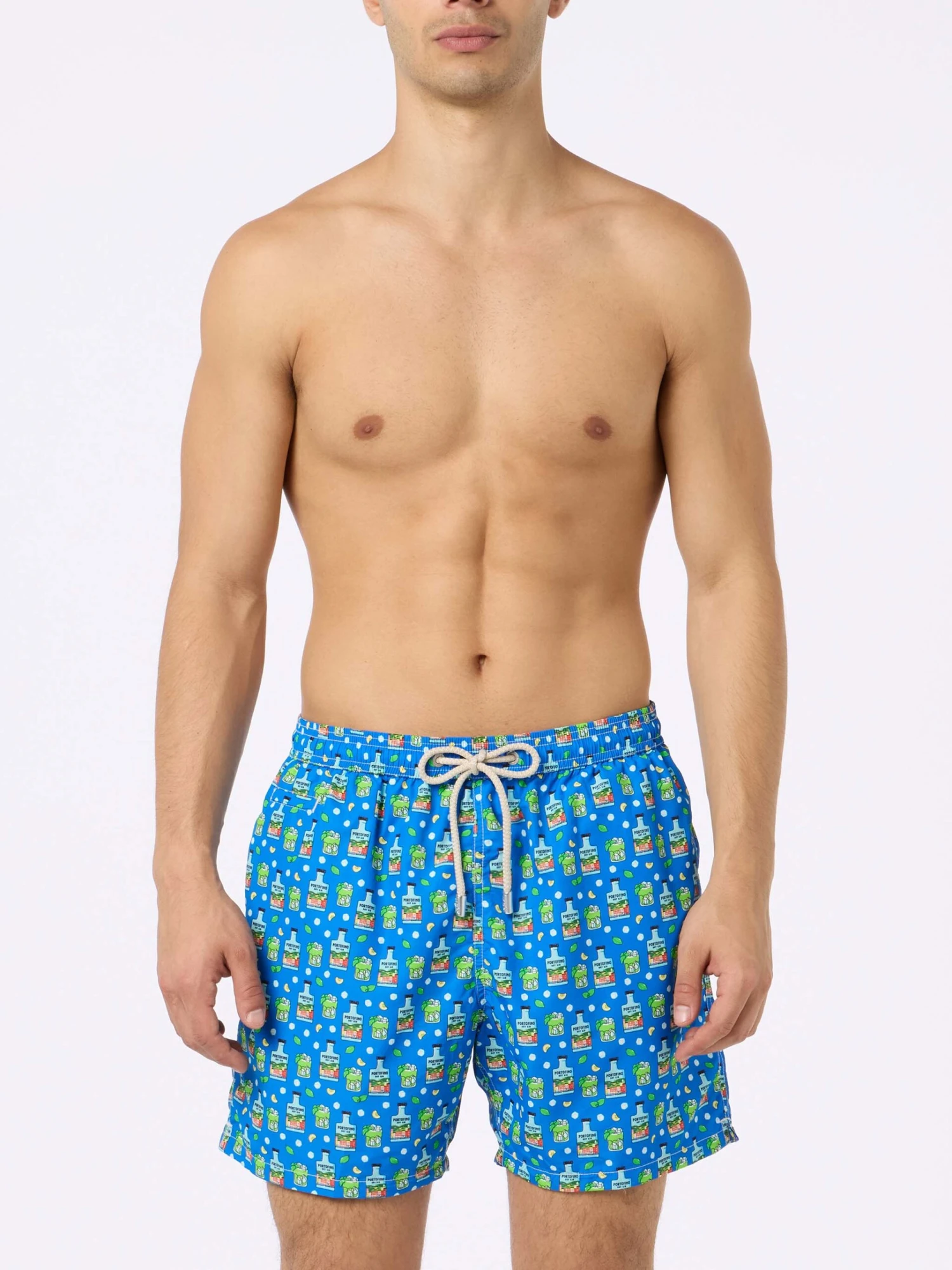 MC2 Saint Barth Man Lightweight Fabric Swim-shorts Lighting Micro Fantasy With Paloma Portofino Gin Print | PORTOFINO DRY GIN SPECIAL EDITION 5 MC2 Saint Barth Man Lightweight Fabric Swim-shorts Lighting Micro Fantasy With Paloma Portofino Gin Print | PORTOFINO DRY GIN SPECIAL EDITION - Image 3