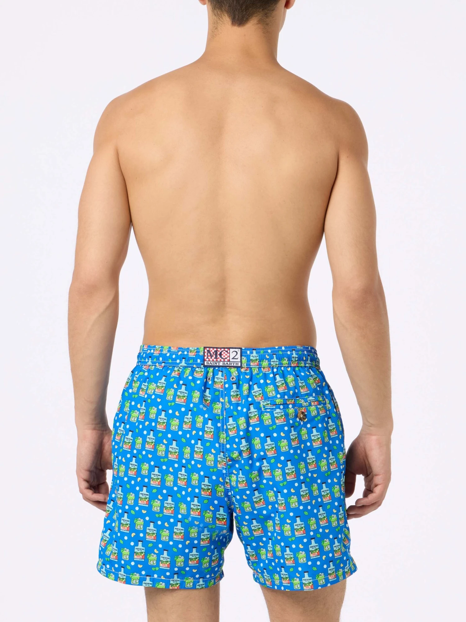 MC2 Saint Barth Man Lightweight Fabric Swim-shorts Lighting Micro Fantasy With Paloma Portofino Gin Print | PORTOFINO DRY GIN SPECIAL EDITION 6 MC2 Saint Barth Man Lightweight Fabric Swim-shorts Lighting Micro Fantasy With Paloma Portofino Gin Print | PORTOFINO DRY GIN SPECIAL EDITION - Image 4