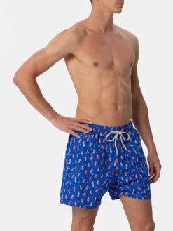 MC2 Saint Barth Man Lightweight Fabric Swim-shorts Lighting Micro Fantasy With Coca Cola Print | THE COCA COLA COMPANY SPECIAL EDITION -MC2 Saint Barth Shop UID LIG000304536F MAN SWIMSHORT BLUE COCACOLA 1