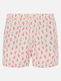 MC2 Saint Barth Lightweight Fabric Swim Shorts Lighting With Inter Print | COCA COLA SPECIAL EDITION