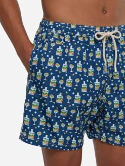 MC2 Saint Barth Lightweight Fabric Swim Shorts Lighting With Portofino Gin Print | PORTOFINO GIN SPECIAL EDITION -MC2 Saint Barth Shop UID LIG000305686H MAN SWIMSHORT BLUE COCKTAIL PORTOFINODRYGIN 20250704173518 2