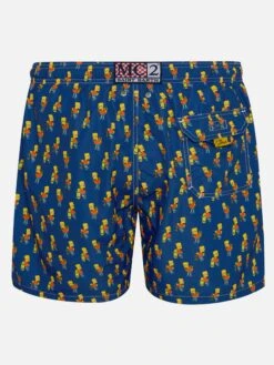MC2 Saint Barth Man Light Fabric Swim Shorts With Skater Bart Print | THE SIMPSONS SPECIAL EDITION -MC2 Saint Barth Shop UID LIG000305980D MAN SWIMSHORT BLUE CHARACTERS THESIMPSON 20250711083505 6