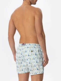 MC2 Saint Barth Man Light Fabric Swim Shorts With Gin Print | GIN MARE SPECIAL EDITION -MC2 Saint Barth Shop UID LIG000306418D MAN SWIMSHORT WHITE COCKTAILS GINMARE 20241118173500 05
