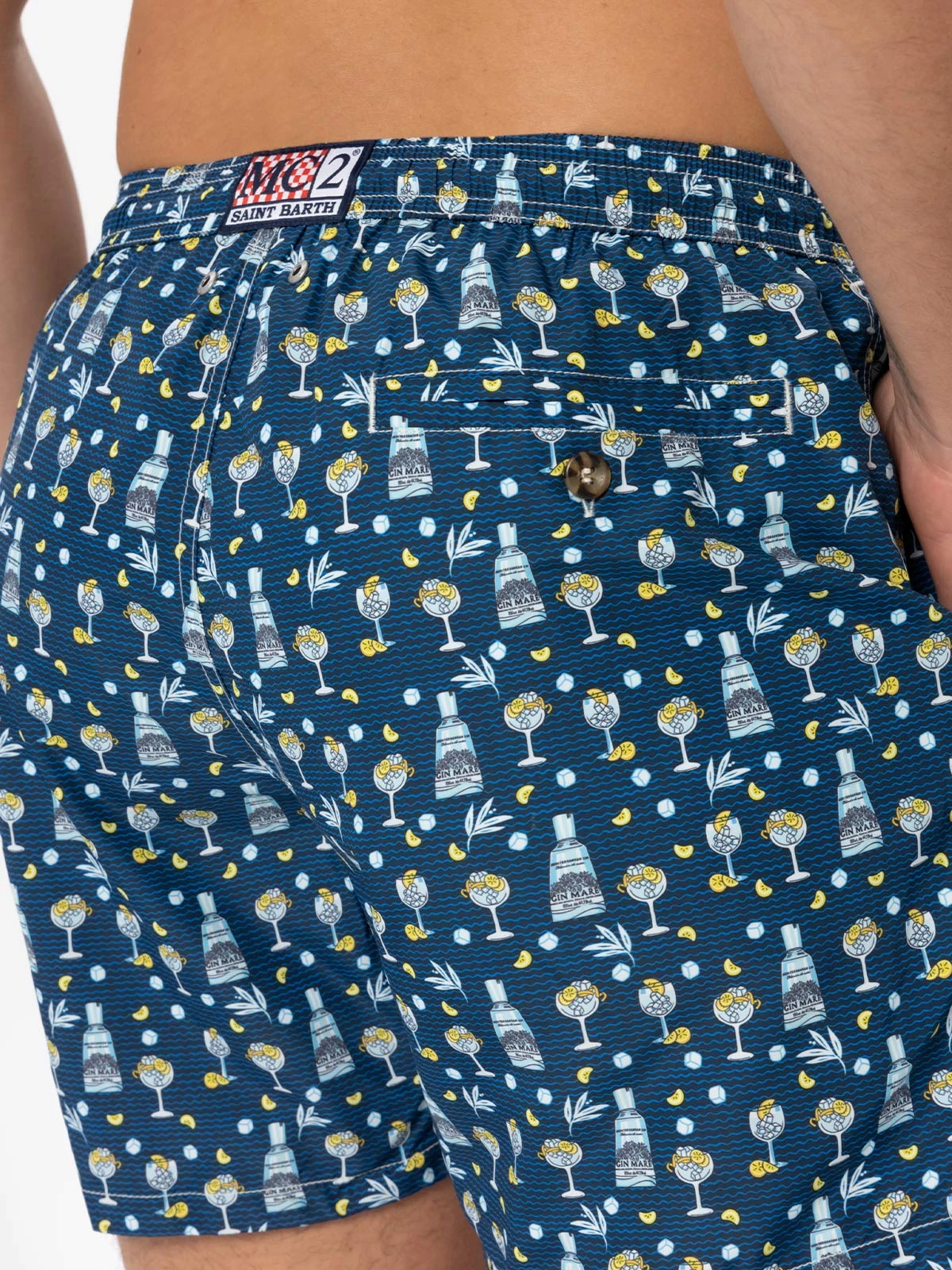MC2 Saint Barth Man Light Fabric Swim Shorts With Gin Mare All Over Print | GIN MARE SPECIAL EDITION 6 MC2 Saint Barth Man Light Fabric Swim Shorts With Gin Mare All Over Print | GIN MARE SPECIAL EDITION - Image 4