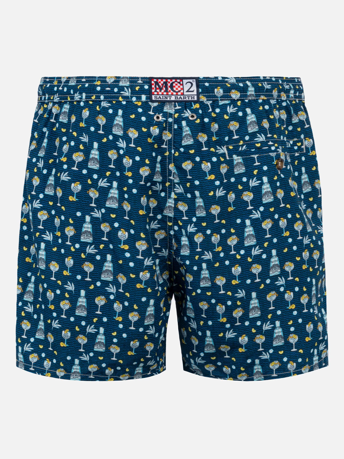 MC2 Saint Barth Man Light Fabric Swim Shorts With Gin Mare All Over Print | GIN MARE SPECIAL EDITION 4 MC2 Saint Barth Man Light Fabric Swim Shorts With Gin Mare All Over Print | GIN MARE SPECIAL EDITION - Image 2