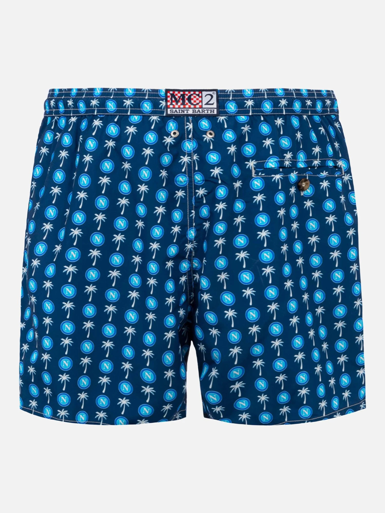 MC2 Saint Barth Man Light Fabric Swim Shorts With Napoli Logo Print | SSC NAPOLI SPECIAL EDITION 4 MC2 Saint Barth Man Light Fabric Swim Shorts With Napoli Logo Print | SSC NAPOLI SPECIAL EDITION - Image 2