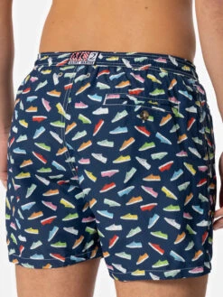 Light Fabric Man Swim Shorts Superga Print | SUPERGA® SPECIAL EDITION -MC2 Saint Barth Shop UID LIG0003SGCS61 MAN SWIMSHORT BLUE SUPERGA 20241118170000 04