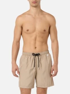 MC2 Saint Barth Man Lightweight Fabric Beige Swim Shorts Lighting Pantone | PANTONE® SPECIAL EDITION -MC2 Saint Barth Shop UID LIG000400023F MAN SWIMSHORT BEIGE 3