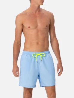 MC2 Saint Barth Man Lightweight Fabric Sky Blue Swim Shorts Lighting Pantone | PANTONE® SPECIAL EDITION 9 MC2 Saint Barth Man Lightweight Fabric Sky Blue Swim Shorts Lighting Pantone | PANTONE® SPECIAL EDITION -MC2 Saint Barth Shop UID LIG000400144F MAN SWIMSHORT SKY 01